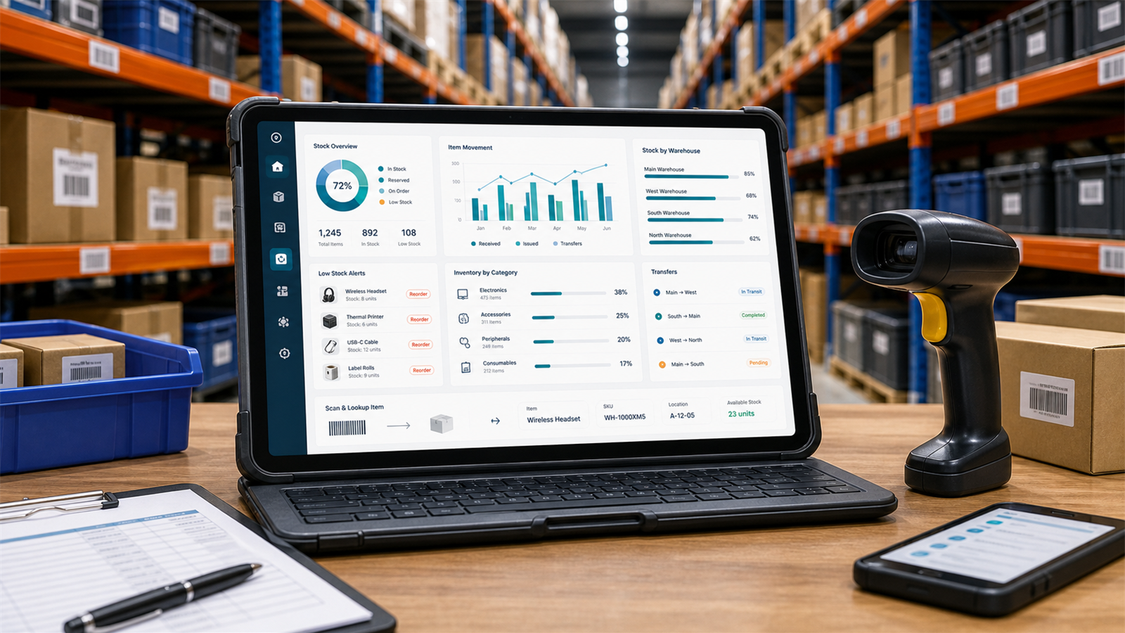 BayziBook inventory and warehouse ERP module